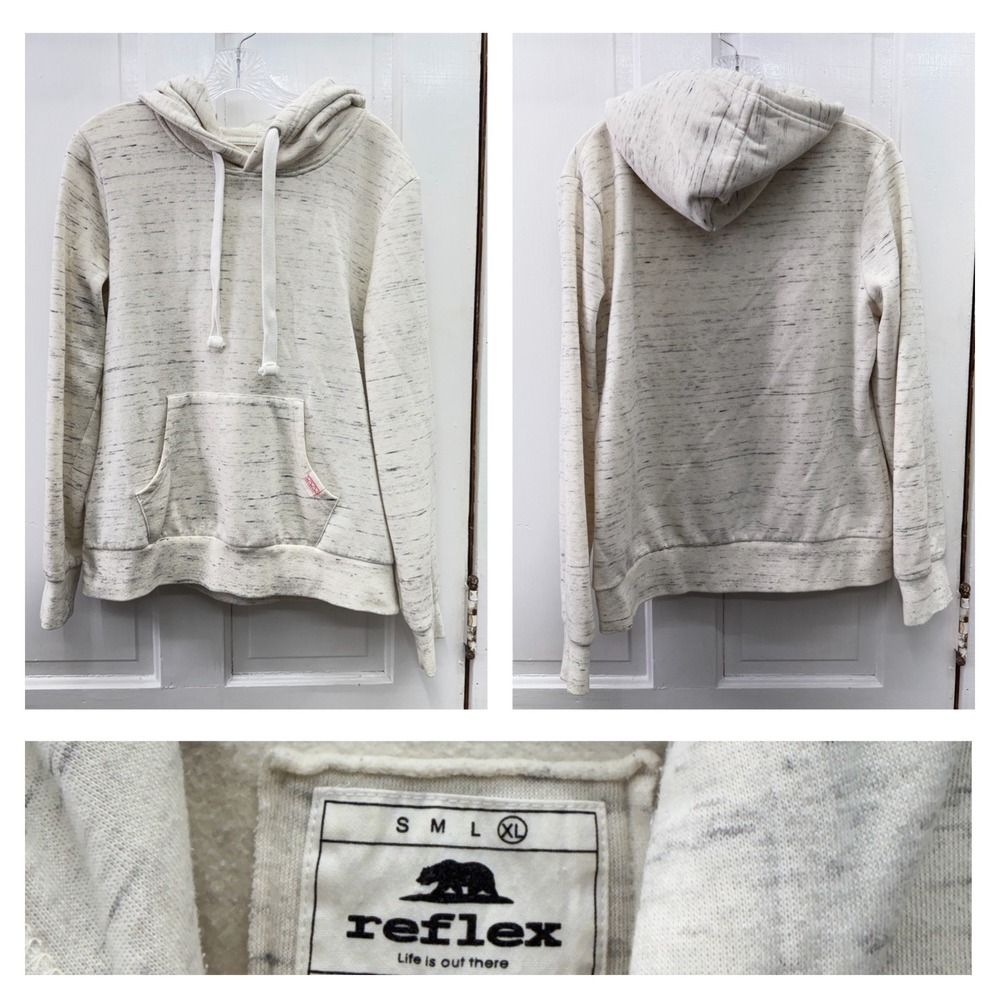 Reflex Love Women's Heathered Cream Fleece Hoodie Pullover Sweatshirt Women's XL